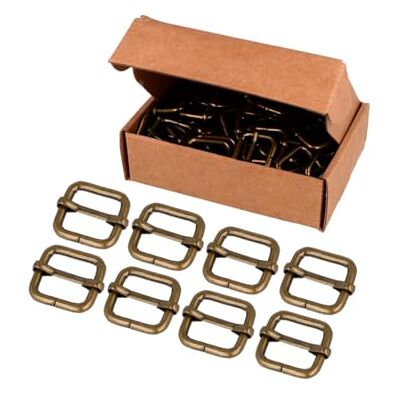 VELOX Hebilla Corredera Rectangular Hierro Oro Viejo 20 mm. 95u. VELOX Hebilla Corredera Rectangular Hierro Oro Viejo 20 mm. 95u.