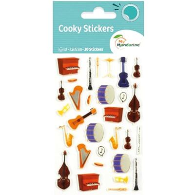 Maildor Bolsa de gomas 3D Cooky 1 tabla de 7,5 x 12 cm, instrumentos musicales (30 pegatinas) Paquete de 10 Maildor Bolsa de gomas 3D Cooky 1 tabla de 7,5 x 12 cm, instrumentos musicales (30 pegatinas) Paquete de 10
