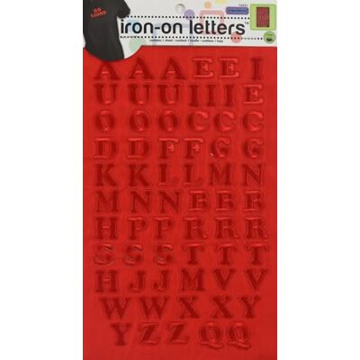 Dritz Letras Bordadas para Planchar, Color Rojo Dritz Letras Bordadas para Planchar, Color Rojo