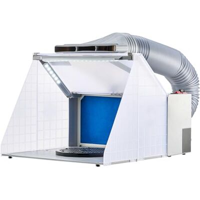 VEVOR Cabina de Pintura con Aerógrafo Portátil con Luces LED, Extractor de Aire y Manguera de Extensión de Escape Cabina de Pintura con Aerógrafo para Pintar Modelos, Artes, Manualidades y Pasteles VEVOR Cabina de Pintura con Aerógrafo Portátil con Luces LED, Extractor de Aire y Manguera de Extensión de Escape Cabina de Pintura con Aerógrafo para Pintar Modelos, Artes, Manualidades y Pasteles