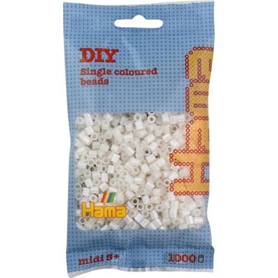 Hama Bolsa de perlas Aprox. 1000 cuentas midi fusibles para manualidades y mosaicos Perlas de fusión para niños creativos 5+ Juego de arte y decoración Pearl Hama Bolsa de perlas Aprox. 1000 cuentas midi fusibles para manualidades y mosaicos Perlas de fusión para niños creativos 5+ Juego de arte y decoración Pearl