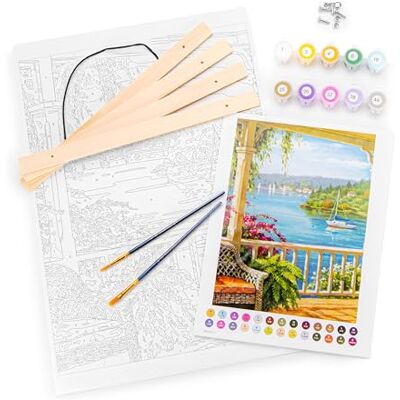 Royal & Langnickel Pintura por Número Artista Lienzo Roll, Silver Lake Veranda, 27pc Royal & Langnickel Pintura por Número Artista Lienzo Roll, Silver Lake Veranda, 27pc