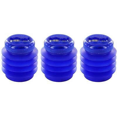 KUM Sacapuntas con depósito Mini Softie M2, azul, paquete de 3 KUM Sacapuntas con depósito Mini Softie M2, azul, paquete de 3
