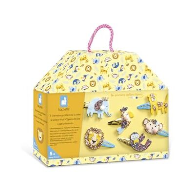 Janod Set para Crear 6 Horquillas Animales Exóticos Estuche para Hacer Pinzas para el Pelo Kit de Ocio Creativo Infantil A Partir de 5 años Janod Set para Crear 6 Horquillas Animales Exóticos Estuche para Hacer Pinzas para el Pelo Kit de Ocio Creativo Infantil A Partir de 5 años