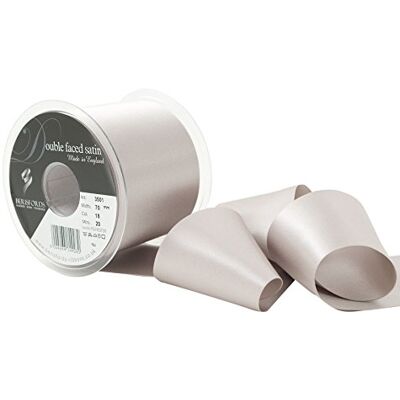 Berisfords Satén de poliéster de Doble Cara, poliéster, Gris Plateado, 4.1 x 4.1 x 0.5 Pulgadas Berisfords Satén de poliéster de Doble Cara, poliéster, Gris Plateado, 4.1 x 4.1 x 0.5 Pulgadas