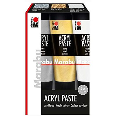 Marabu 100ml Tubo Oro, Arena, Plata Pintura acrílica (Oro, Arena, Plata, 100 ml, Tubo) , color/modelo surtido Marabu 100ml Tubo Oro, Arena, Plata Pintura acrílica (Oro, Arena, Plata, 100 ml, Tubo) , color/modelo surtido