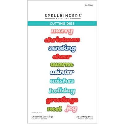 Spellbinders Christmas Greetings Troqueles grabados de The Home for The Holidays Collection Spellbinders Christmas Greetings Troqueles grabados de The Home for The Holidays Collection