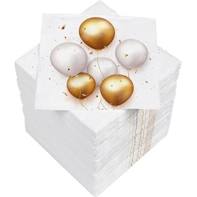 Heku Servilletas de cóctel de 3 capas, 25 x 25 cm, 150 unidades, diseño elegante, ideal para celebraciones, en embalaje práctico Heku Servilletas de cóctel de 3 capas, 25 x 25 cm, 150 unidades, diseño elegante, ideal para celebraciones, en embalaje práctico