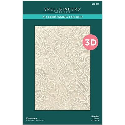 Spellbinders Evergreen Carpeta de grabado en relieve 3D de The Sealed for Christmas Collection Spellbinders Evergreen Carpeta de grabado en relieve 3D de The Sealed for Christmas Collection