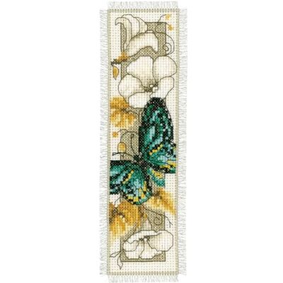Vervaco PN-0148429 pro 0145351 Mariposa en Flores Aida - Kit de puntos Vervaco PN-0148429 pro 0145351 Mariposa en Flores Aida - Kit de puntos