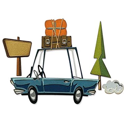 Sizzix - Thinlits Die - Travel by car - Thinlits - Cutting die Sizzix - Thinlits Die - Travel by car - Thinlits - Cutting die