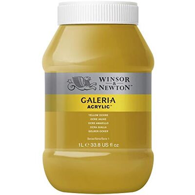 Winsor & Newton acrílico Galeria bote de 1L ocre amarillo Winsor & Newton acrílico Galeria bote de 1L ocre amarillo