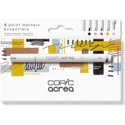 COPIC acrea set "Essentials", juego de 6 rotuladores con tinta a base de agua y pigmentos, ancho de trazo 0,8-1,2 mm COPIC acrea set "Essentials", juego de 6 rotuladores con tinta a base de agua y pigmentos, ancho de trazo 0,8-1,2 mm
