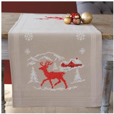 Vervaco Kit Punto Cruz Camino De Mesa Kit Completo Bordado Tela Impresa Invierno Noruego Decoracion para Manualidades Principiantes Completo DIY Adultos Set Creativo Regalo ca. 40 x 100 cm Embroidery Vervaco Kit Punto Cruz Camino De Mesa Kit Completo Bordado Tela Impresa Invierno Noruego Decoracion para Manualidades Principiantes Completo DIY Adultos Set Creativo Regalo ca. 40 x 100 cm Embroidery