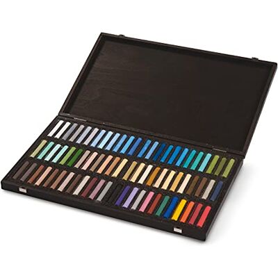 Honsell Blockx Juego de 72 tizas pastel para artistas, en estuche de madera, hecho a mano con pigmentos puros, colores brillantes con alta opacidad, multicolor Honsell Blockx Juego de 72 tizas pastel para artistas, en estuche de madera, hecho a mano con pigmentos puros, colores brillantes con alta opacidad, multicolor