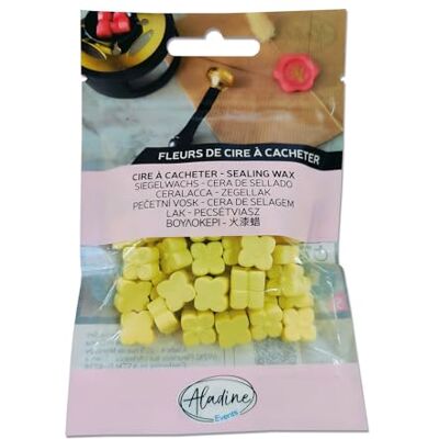 Aladine 72609 – 60 perlas de cera para ocultar – amarillo pastel – para crear sello de cera – flores de cera – hacer parte de boda, nacimiento, letras, correos, menús y regalos Aladine 72609 – 60 perlas de cera para ocultar – amarillo pastel – para crear sello de cera – flores de cera – hacer parte de boda, nacimiento, letras, correos, menús y regalos