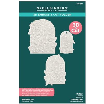 Spellbinders Floral for You 3D Carpeta de grabado y corte de la colección Sealed 3D Botanicals Spellbinders Floral for You 3D Carpeta de grabado y corte de la colección Sealed 3D Botanicals