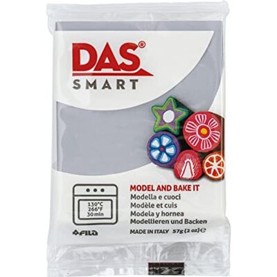 DAS Smart, Pasta para modelar que se endurece al horno, 57g, Gris Frío DAS Smart, Pasta para modelar que se endurece al horno, 57g, Gris Frío