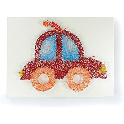 Pracht Creatives Hobby Carro para Cuadros de Hilo Aprox. 15 x 20 cm, Cuadro pequeño de Arte con Hilo, Juego Completo con Hilo, Clavos de Metal, Herramienta, Plantilla y Placa de Madera Pracht Creatives Hobby Carro para Cuadros de Hilo Aprox. 15 x 20 cm, Cuadro pequeño de Arte con Hilo, Juego Completo con Hilo, Clavos de Metal, Herramienta, Plantilla y Placa de Madera