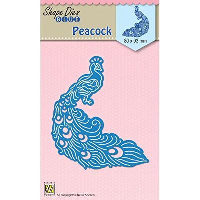 Nellie's Choice Troquel de Forma Pavo Real-8 x 9,3 cm-para Hacer Tarjetas, Navidad, Scrapbooking, Manualidades, DIY, Azul, 80x93mm Nellie's Choice Troquel de Forma Pavo Real-8 x 9,3 cm-para Hacer Tarjetas, Navidad, Scrapbooking, Manualidades, DIY, Azul, 80x93mm