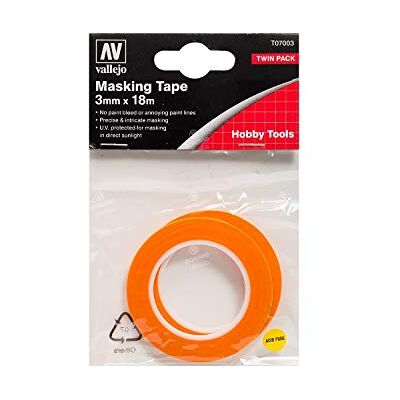 Vallejo AV, Tools, cinta de precisión de 3 mm x 18 m, paquete doble Vallejo AV, Tools, cinta de precisión de 3 mm x 18 m, paquete doble
