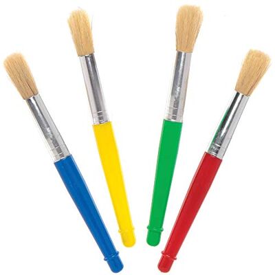 Baker Ross Pinceles Jumbo (paquete de 12) para proyectos de arte y manualidades para niños, surtidos Baker Ross Pinceles Jumbo (paquete de 12) para proyectos de arte y manualidades para niños, surtidos