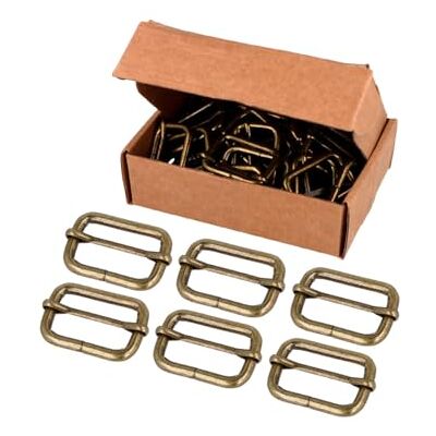 VELOX Hebilla Corredera Rectangular Hierro Oro Viejo 33 mm. 45u. VELOX Hebilla Corredera Rectangular Hierro Oro Viejo 33 mm. 45u.