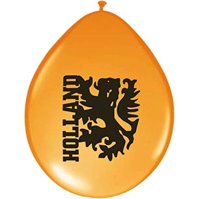 Folat Globos (100 unidades), diseño de león holandés, color naranja Folat Globos (100 unidades), diseño de león holandés, color naranja
