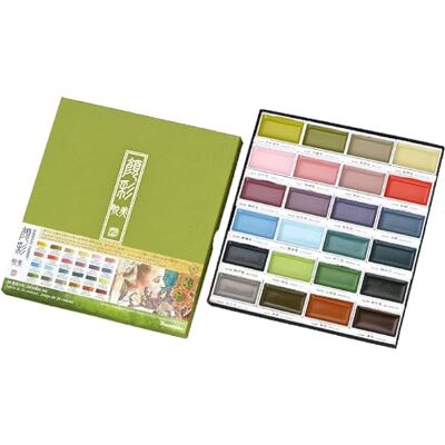 Kuretake uretake GANSAI TAMBI Juego de 24 colores II, Art Nouveau colors, MC20/24V/NW Kuretake uretake GANSAI TAMBI Juego de 24 colores II, Art Nouveau colors, MC20/24V/NW