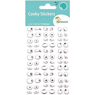 Maildor Bolsa de gomas 3D Cooky 1 tabla de 7,5 x 12 cm, ojos divertidos (72 pegatinas) Paquete de 10 Maildor Bolsa de gomas 3D Cooky 1 tabla de 7,5 x 12 cm, ojos divertidos (72 pegatinas) Paquete de 10