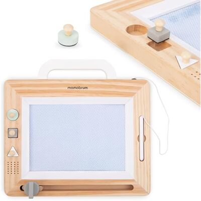 mamabrum Libro de Garabatos de Madera con 3 Sellos para Niños a Partir de 3 Años, Tablero de Dibujo, Juguete Educativo que Apoya el Manual y el Desarrollo Sensorial, Aprender a Escribir y Dibujar mamabrum Libro de Garabatos de Madera con 3 Sellos para Niños a Partir de 3 Años, Tablero de Dibujo, Juguete Educativo que Apoya el Manual y el Desarrollo Sensorial, Aprender a Escribir y Dibujar