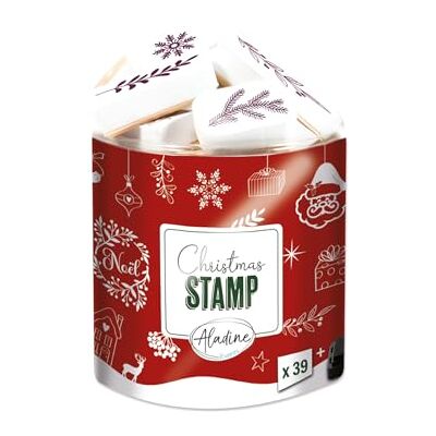 Aladine Sellos de Feliz Navidad para álbumes de recortes, manualidades Aladine Sellos de Feliz Navidad para álbumes de recortes, manualidades