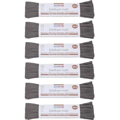 GLOREX Rafia Fina, Raffia, Gray, 6 x 20 m GLOREX Rafia Fina, Raffia, Gray, 6 x 20 m