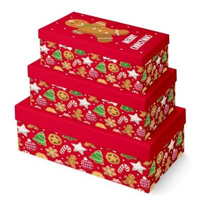 Eurowrap Pain d'épices, set de 3 boites rectangles Eurowrap Pain d'épices, set de 3 boites rectangles
