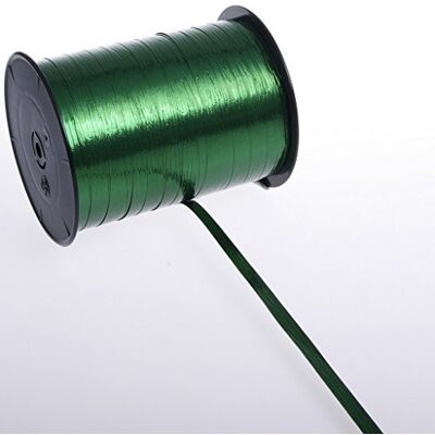 Deko AS GmbH Cinta metálica verde oscuro, 7 mm de ancho, 250 m de largo, 10 unidades Deko AS GmbH Cinta metálica verde oscuro, 7 mm de ancho, 250 m de largo, 10 unidades