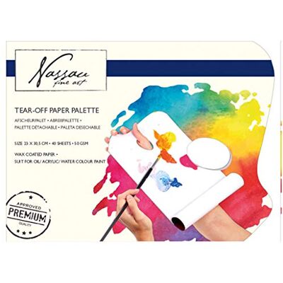 Nassau Fine Art Paleta para arrancar, color blanco Nassau Fine Art Paleta para arrancar, color blanco