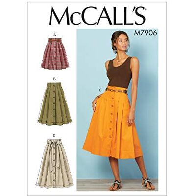 Falda plisada McCall's M7906E5 Falda plisada McCall's M7906E5