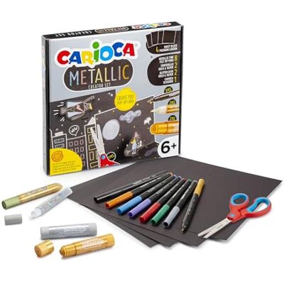 CARIOCA Maletín Manualidades Metallic, Set Dibujo Efecto Metal CARIOCA Maletín Manualidades Metallic, Set Dibujo Efecto Metal