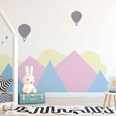 Ambiance Sticker Ambiance Adhesivo decorativo para niños (80 x 105 cm), diseño de montaña escandinava Ambiance Sticker Ambiance Adhesivo decorativo para niños (80 x 105 cm), diseño de montaña escandinava