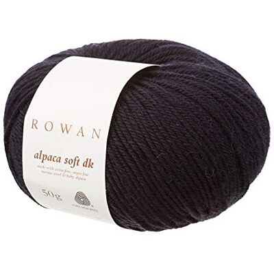 Rowan Alpaca Soft DK S. Black 70% lana 30% hilo de alpaca, 50 g Rowan Alpaca Soft DK S. Black 70% lana 30% hilo de alpaca, 50 g
