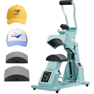 VEVOR Máquina de Prensado Térmico, Prensa de Transferencia Térmica con 2 Platinas Intercambiables, Control Preciso de Tiempo y Temperatura, Máquina de Sublimación HTV para Gorras, Diademas, Verde VEVOR Máquina de Prensado Térmico, Prensa de Transferencia Térmica con 2 Platinas Intercambiables, Control Preciso de Tiempo y Temperatura, Máquina de Sublimación HTV para Gorras, Diademas, Verde
