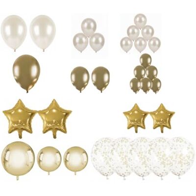 PARTY TIME ARCO 30 GLOBOS DORADO PARTY TIME ARCO 30 GLOBOS DORADO