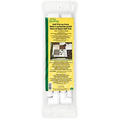Dritz Quilting Quilt-N-Go Lap Frame, by 14-Inch Marco de Regazo, PVC, incolora, 14"x14 Dritz Quilting Quilt-N-Go Lap Frame, by 14-Inch Marco de Regazo, PVC, incolora, 14"x14