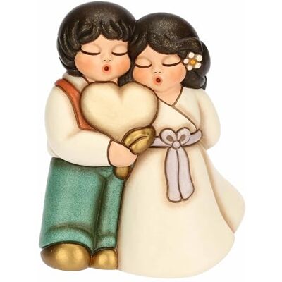 THUN Novios Grandes con corazón, Cerámica Colección Bombonera 7.8 x 5.4 x 9.9 cm THUN Novios Grandes con corazón, Cerámica Colección Bombonera 7.8 x 5.4 x 9.9 cm