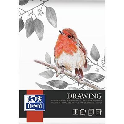 Oxford Bloque de dibujo A3, 25 hojas, 200 g, pegado en el lado largo Oxford Bloque de dibujo A3, 25 hojas, 200 g, pegado en el lado largo