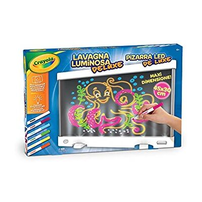 CRAYOLA Pizarra Luminosa LED Deluxe de Superficie Amplia, Pizarra Borrable para Colorear, Juguete Creativo para Niños de 6 a 10 Años, CRAYOLA Pizarra Luminosa LED Deluxe de Superficie Amplia, Pizarra Borrable para Colorear, Juguete Creativo para Niños de 6 a 10 Años,