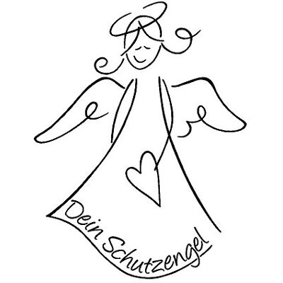 Sello de Ángel Guardián Rayher - 6x8 Cm Sello de Ángel Guardián Rayher - 6x8 Cm