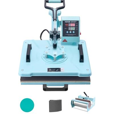 VEVOR 5 en 1 Máquina de Prensado por Calor con Prensa de Vaso de 887ml, 300 x 380 mm, Prensa Térmico con Giro de 360° con Control Digital Preciso para Camisetas, Tazas, Sombreros y Platos, Verde VEVOR 5 en 1 Máquina de Prensado por Calor con Prensa de Vaso de 887ml, 300 x 380 mm, Prensa Térmico con Giro de 360° con Control Digital Preciso para Camisetas, Tazas, Sombreros y Platos, Verde