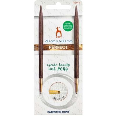 Pony Agujas de Tejer Circulares de Madera 60cm 6.50mm 1 Unidad Pony Agujas de Tejer Circulares de Madera 60cm 6.50mm 1 Unidad