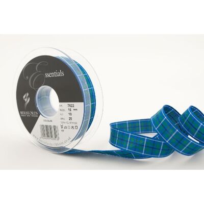 Berisfords Cinta de tartán Tradicional 7622 de 25 m x 16 mm, Estampado Douglas Berisfords Cinta de tartán Tradicional 7622 de 25 m x 16 mm, Estampado Douglas